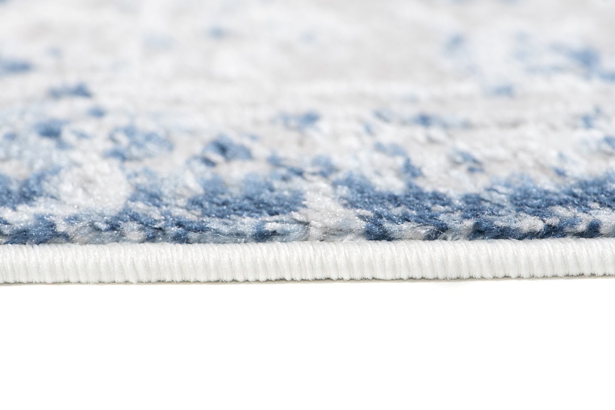 Alfombra Sky Azul Gris Borde Ornamental