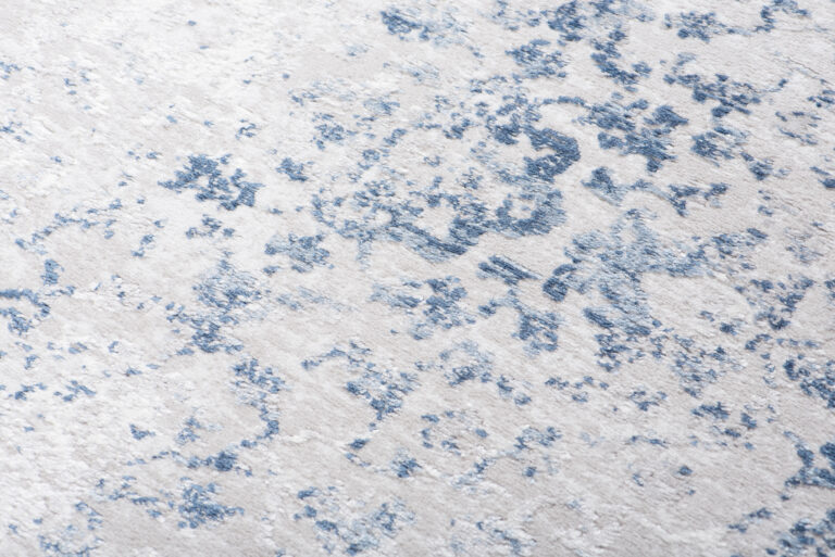 Alfombra Sky Azul Gris Borde Ornamental