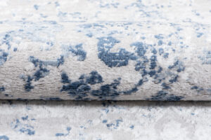 Alfombra Sky Azul Gris Borde Ornamental