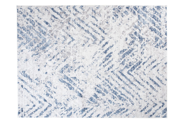 Alfombra Sky Azul Crema Moderno ZigZag