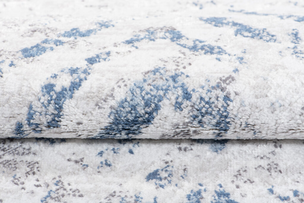 Alfombra Sky Azul Crema Moderno ZigZag