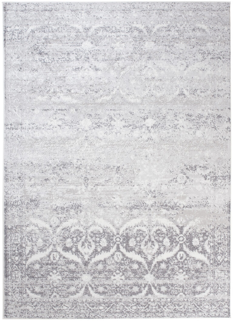 Alfombra Sky Gris Vintage Floral Moteado
