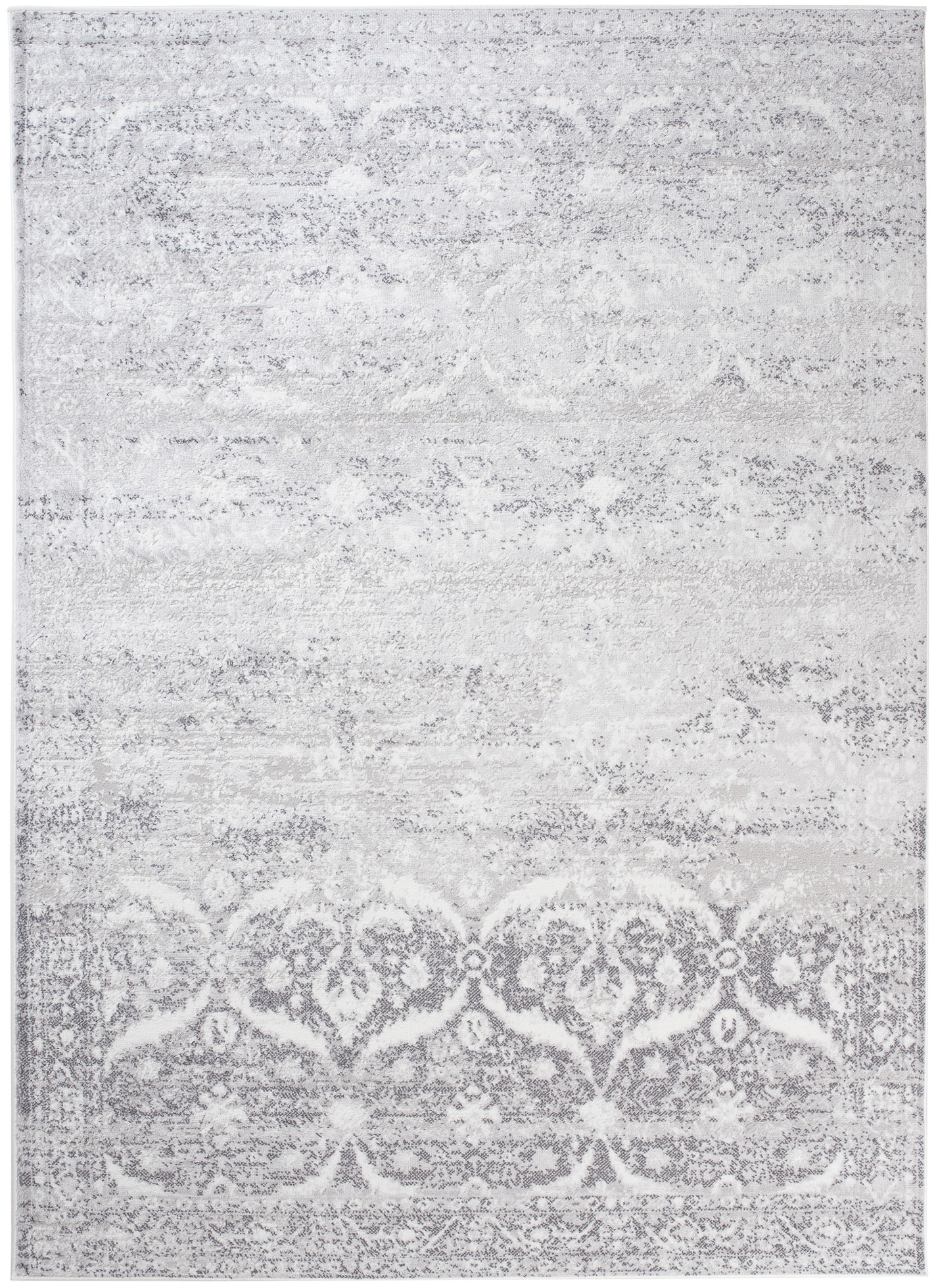 Alfombra Sky Gris Vintage Floral Moteado