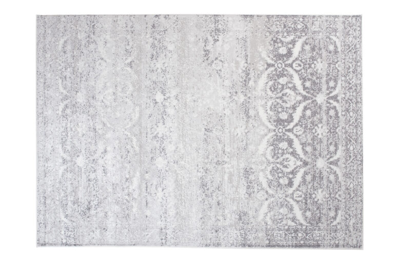 Alfombra Sky Gris Vintage Floral Moteado