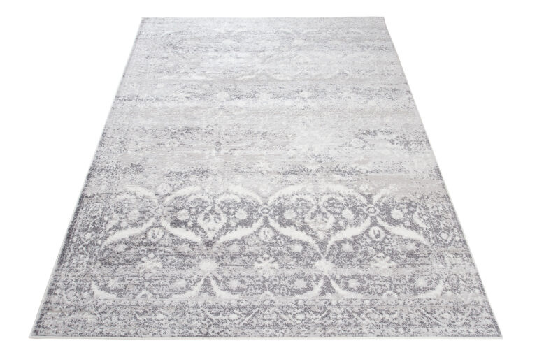 Alfombra Sky Gris Vintage Floral Moteado