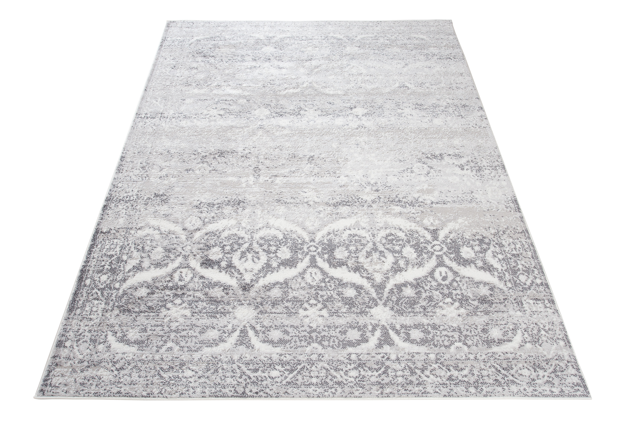 Alfombra Sky Gris Vintage Floral Moteado