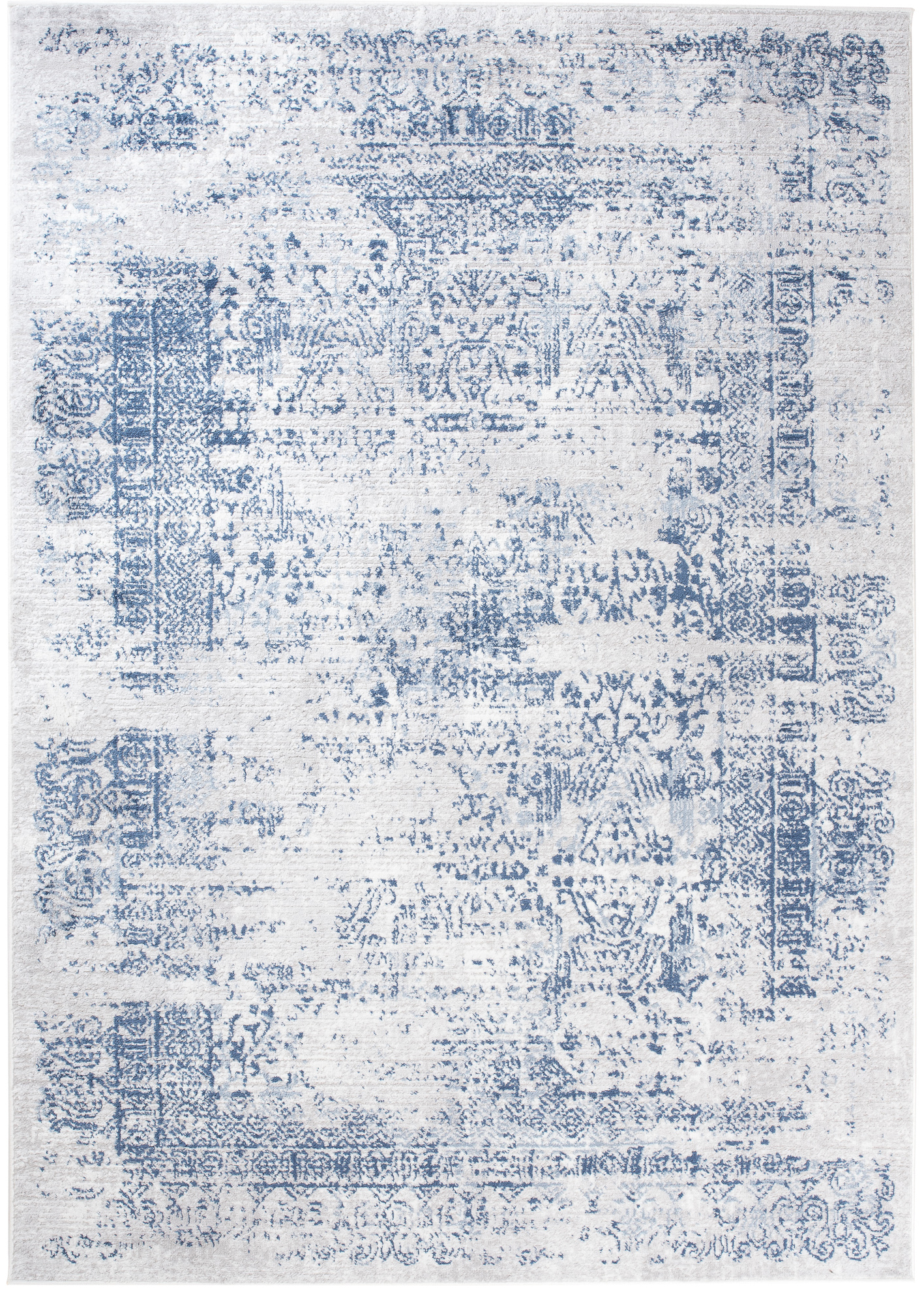 Alfombra Sky Azul Crema Moteado Vintage