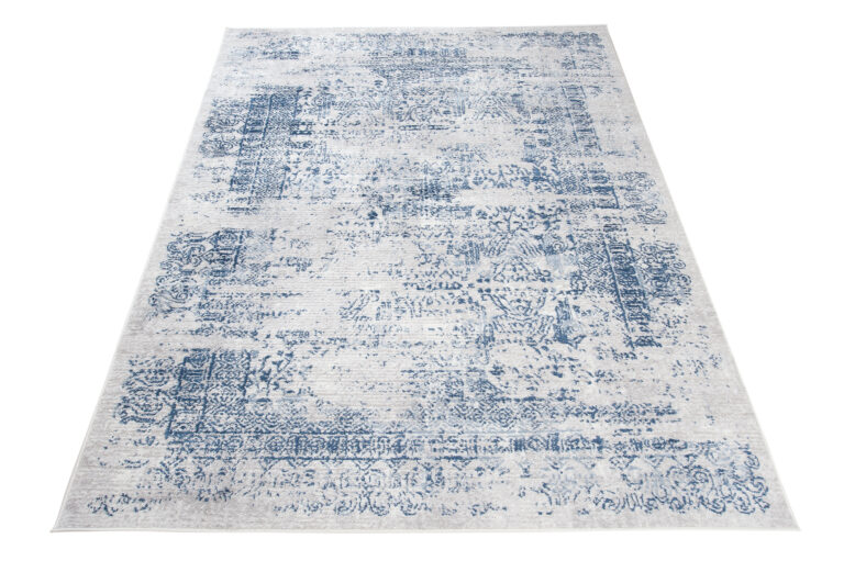 Alfombra Sky Azul Crema Moteado Vintage