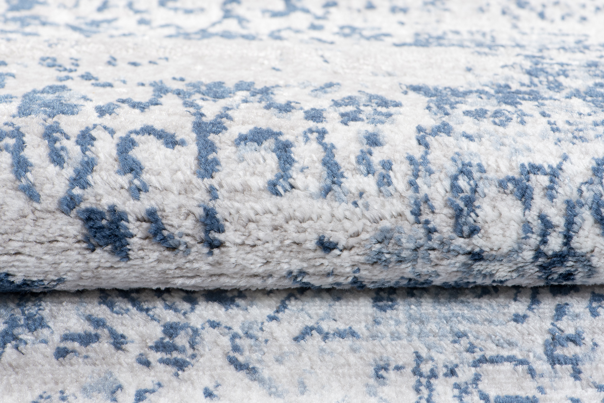 Alfombra Sky Azul Crema Moteado Vintage