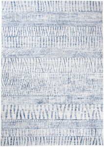 Alfombra Sky Azul Crema Étnico Rayas