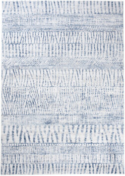 Alfombra Sky Azul Crema Étnico Rayas