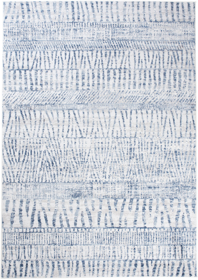 Alfombra Sky Azul Crema Étnico Rayas