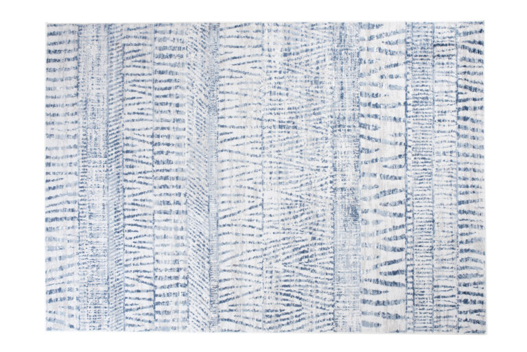 Alfombra Sky Azul Crema Étnico Rayas