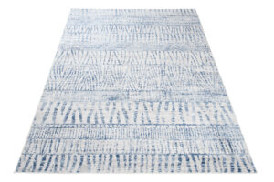 Alfombra Sky Azul Crema Étnico Rayas