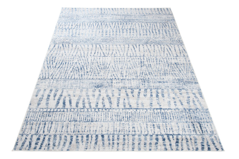 Alfombra Sky Azul Crema Étnico Rayas