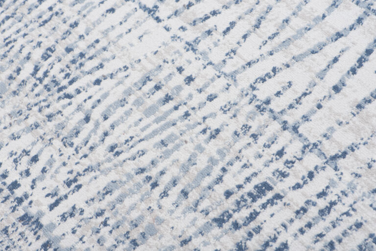 Alfombra Sky Azul Crema Étnico Rayas