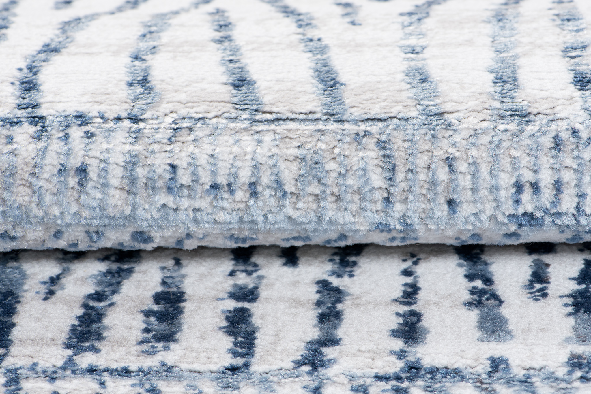 Alfombra Sky Azul Crema Étnico Rayas