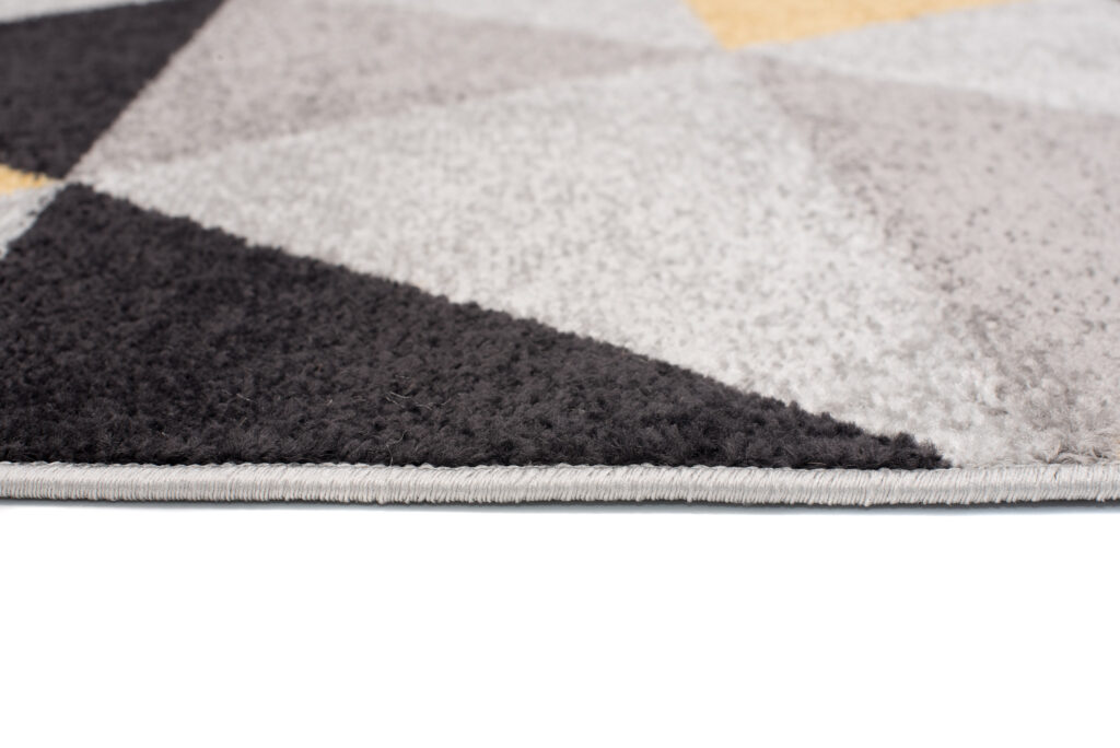 Alfombra Lazur Gris Naranja Geométrico Triángulos