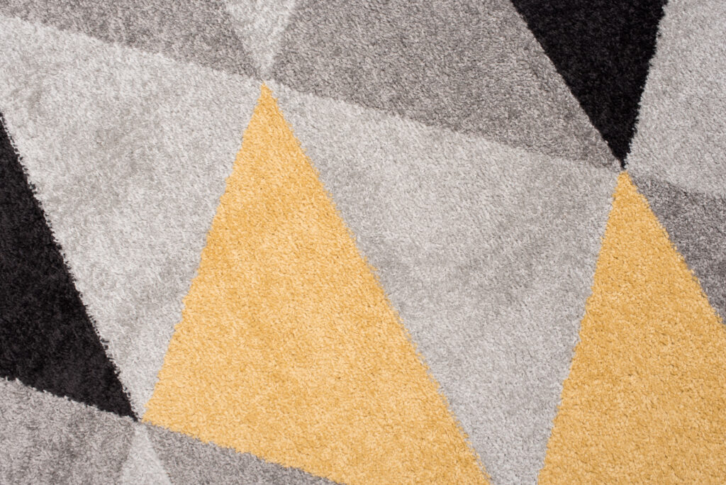 Alfombra Lazur Gris Naranja Geométrico Triángulos