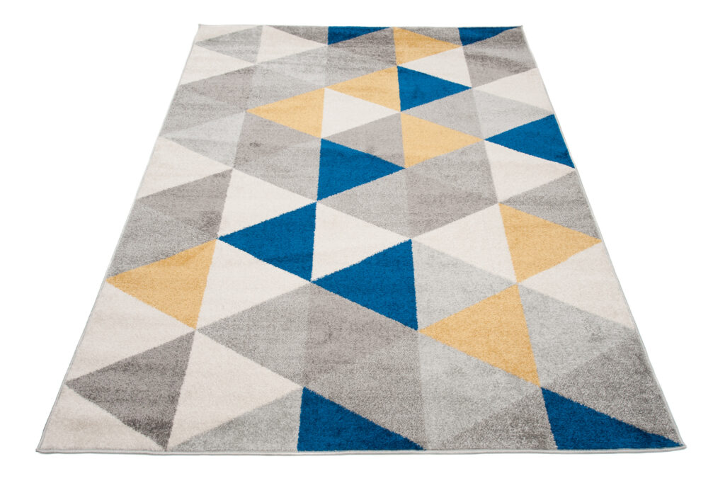 Alfombra Lazur Gris Multicolor Geométrico Triángulos