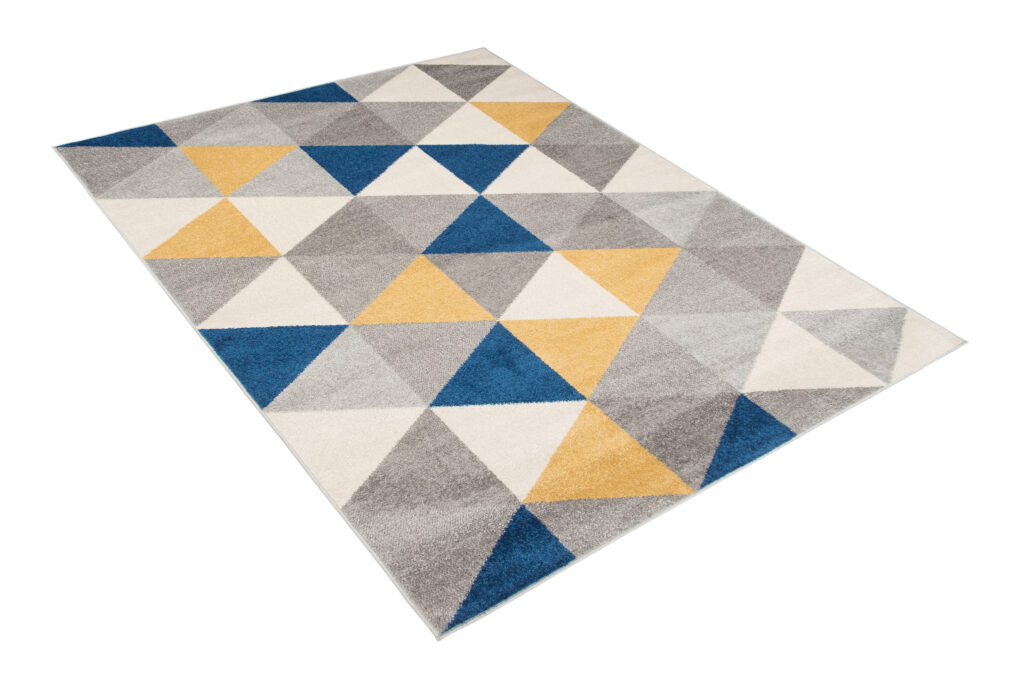 Alfombra Lazur Gris Multicolor Geométrico Triángulos