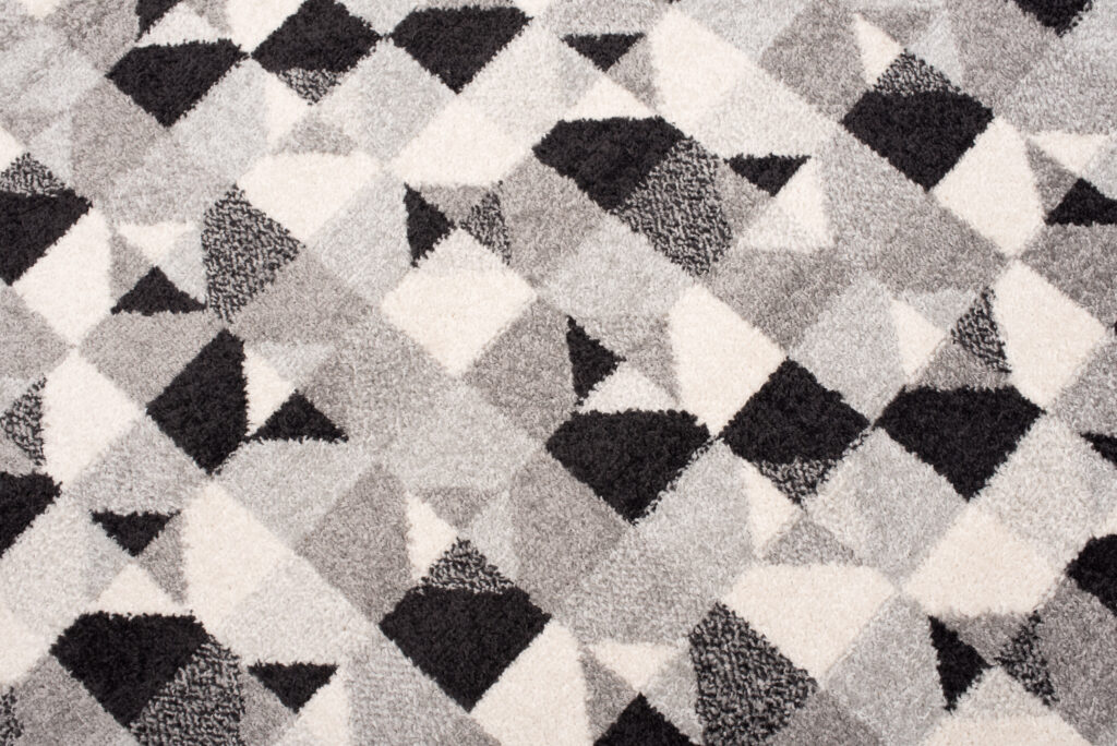 Alfombra Lazur Gris Geométrico Cuadrados Círculos