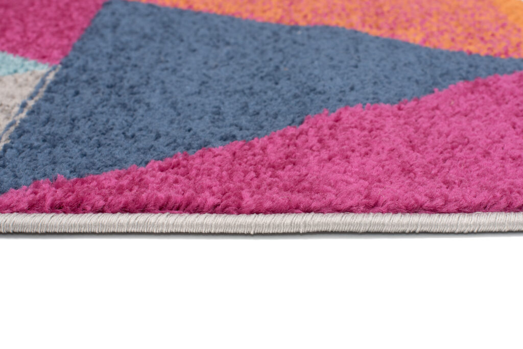 Alfombra Lazur Rosa Multicolor Geométrico Triángulos