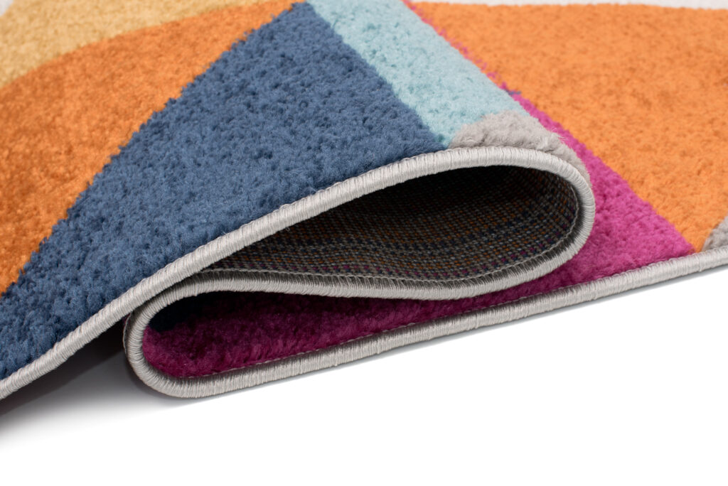 Alfombra Lazur Rosa Multicolor Geométrico Triángulos