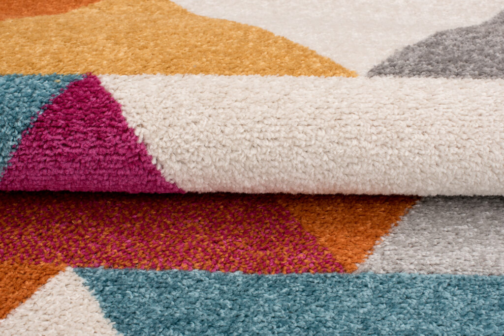 Alfombra Lazur Rosa Multicolor Geométrico Triángulos