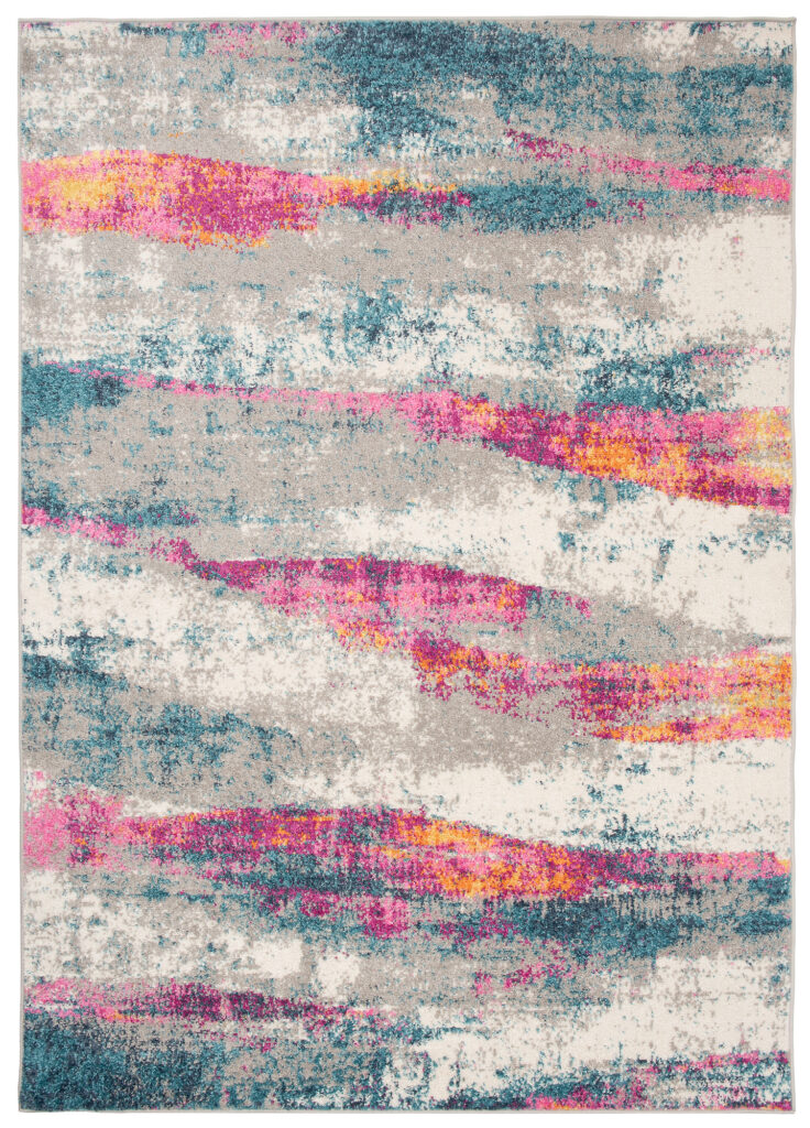 Alfombra Lazur Rosa Multicolor Abstracto Moteado