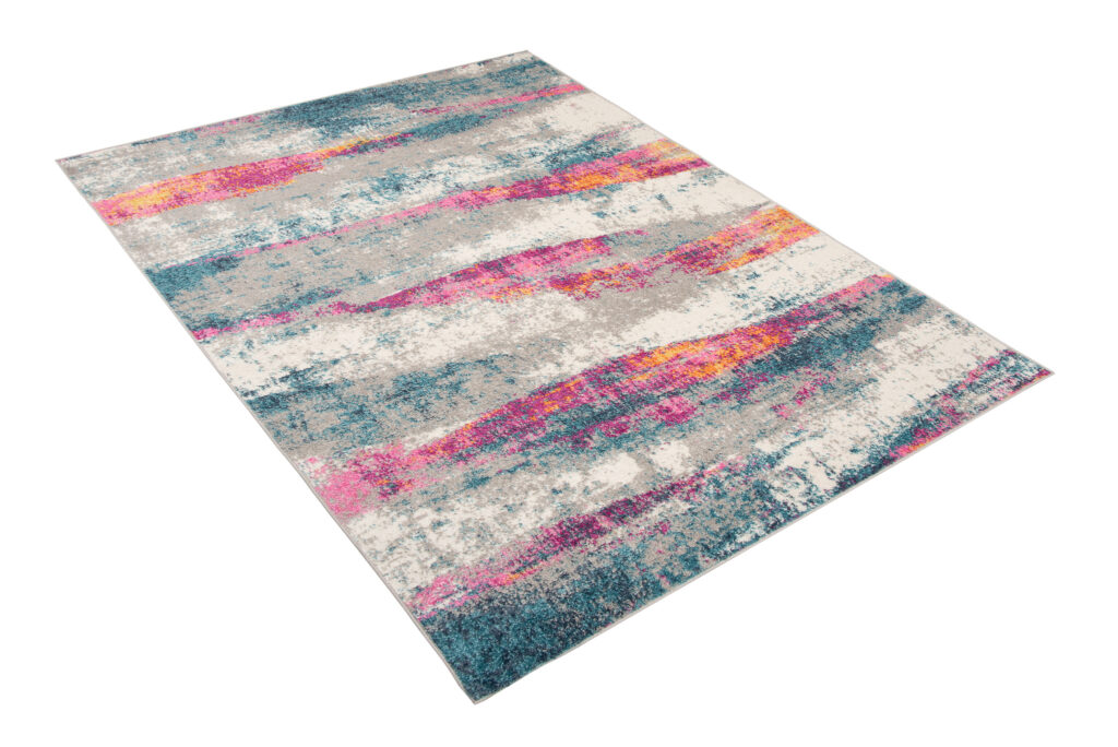 Alfombra Lazur Rosa Multicolor Abstracto Moteado
