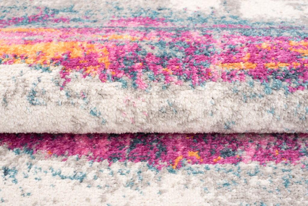 Alfombra Lazur Rosa Multicolor Abstracto Moteado