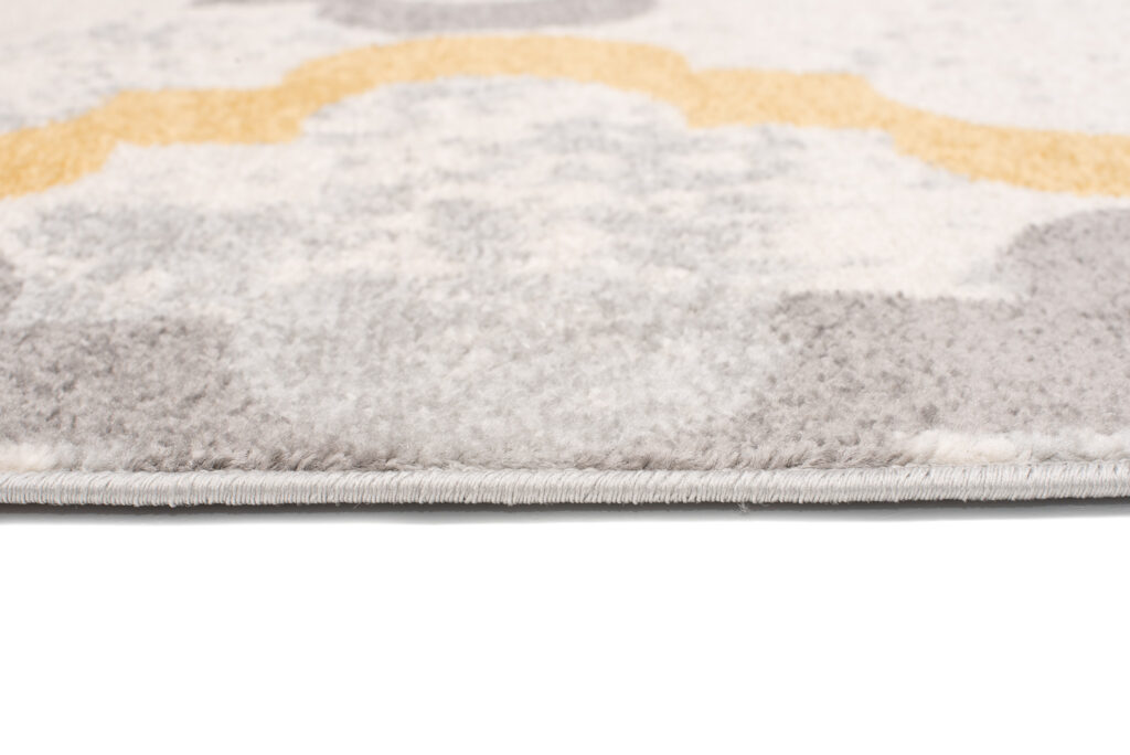 Alfombra Lazur Gris Amarillo Geométrico Trellis