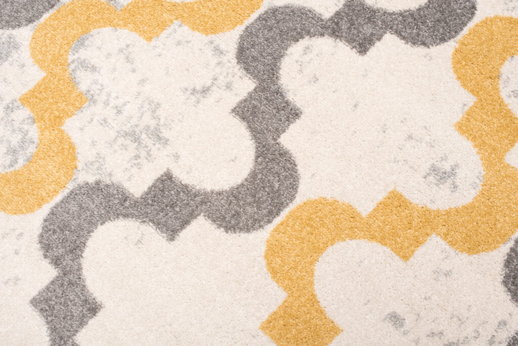 Alfombra Lazur Gris Amarillo Geométrico Trellis