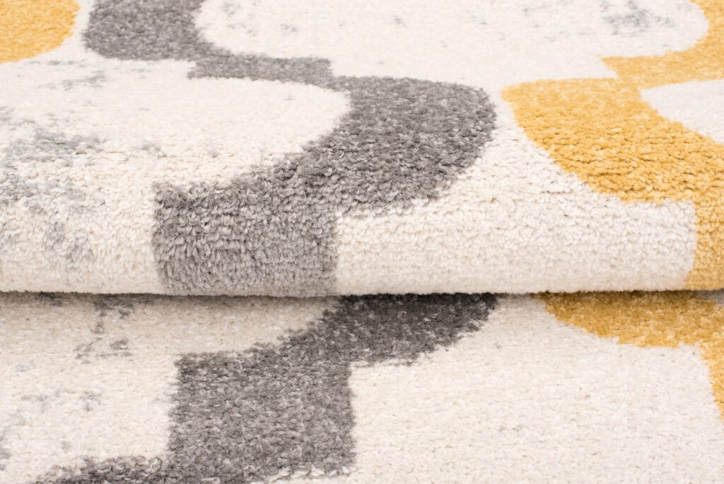 Alfombra Lazur Gris Amarillo Geométrico Trellis