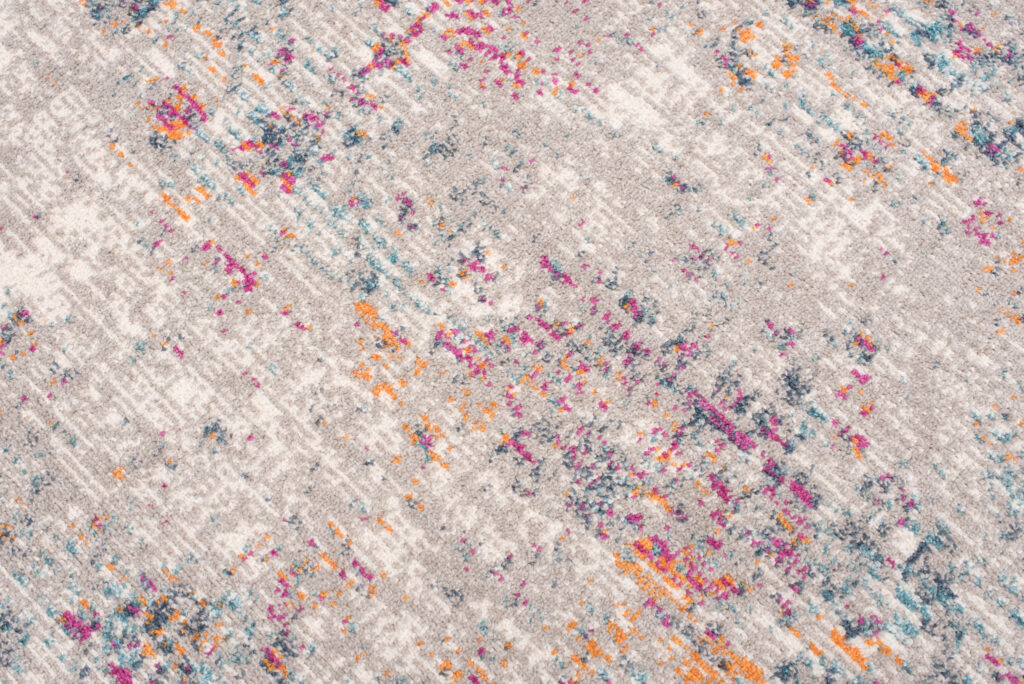 Alfombra Lazur Gris Vintage Flores Borde
