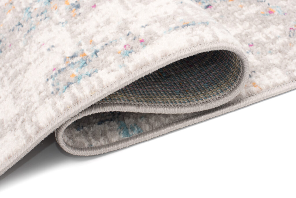 Alfombra Lazur Gris Vintage Flores Borde
