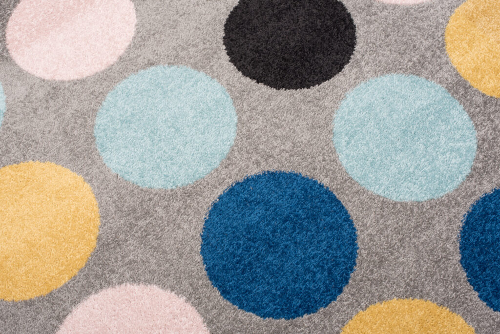 Alfombra Lazur Gris Multicolor Geométrico Círculos