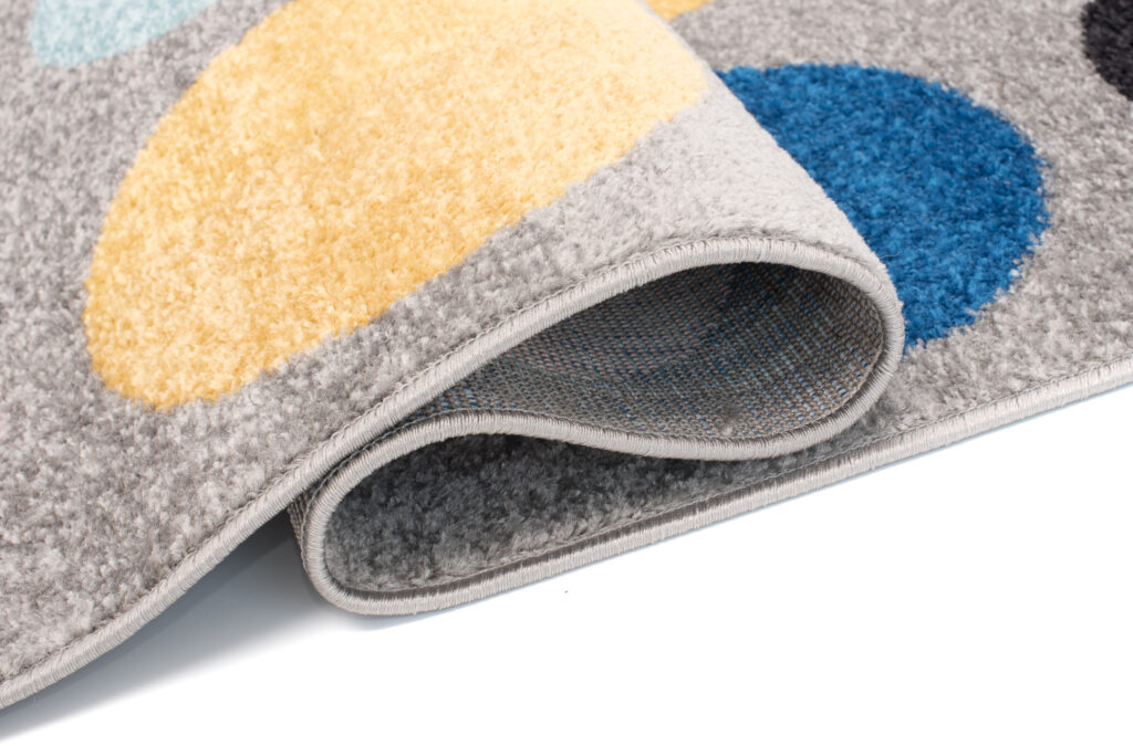 Alfombra Lazur Gris Multicolor Geométrico Círculos