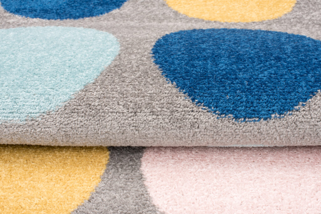 Alfombra Lazur Gris Multicolor Geométrico Círculos