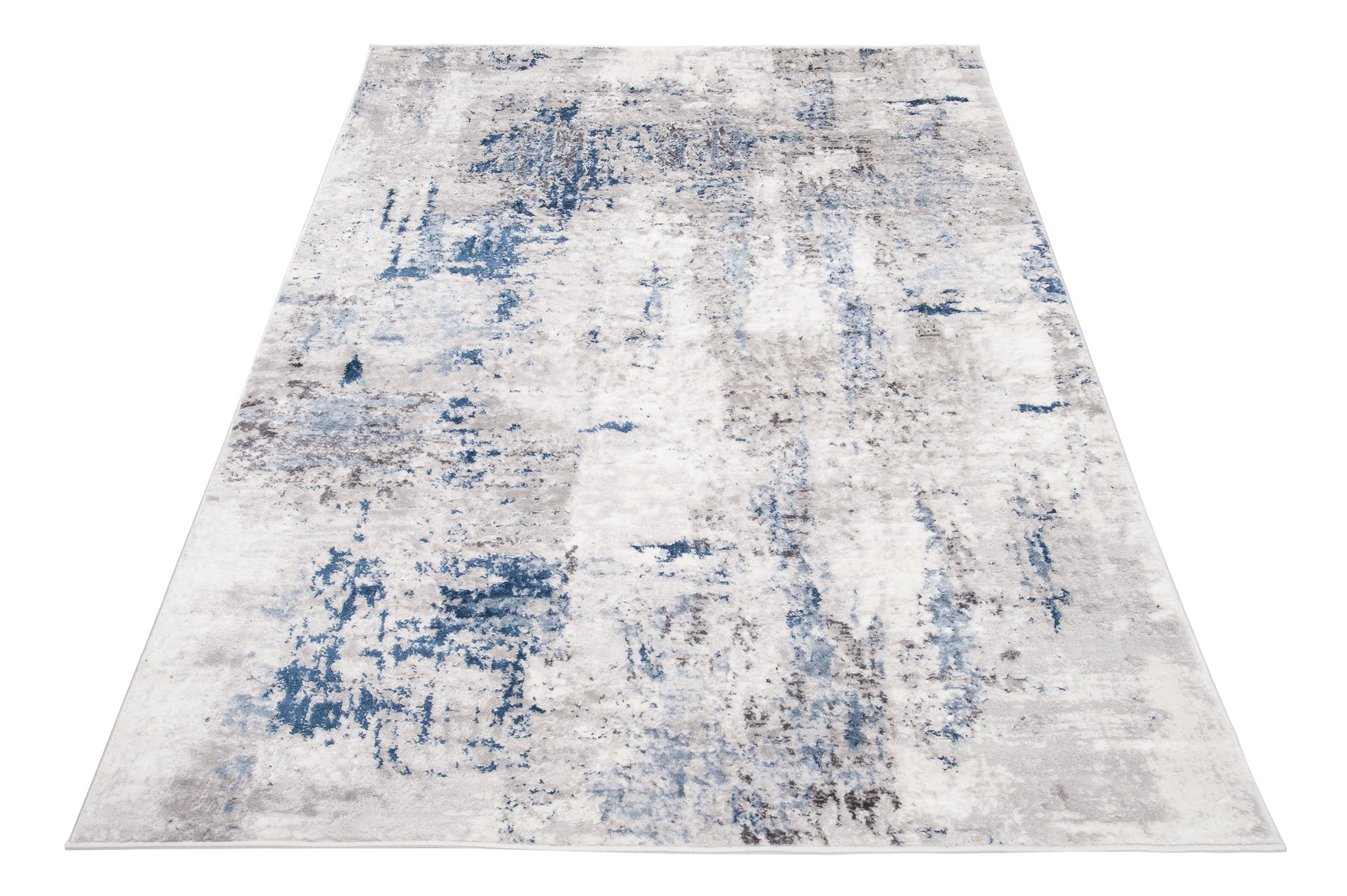Alfombra Sky Gris Azul Abstracto Moteado