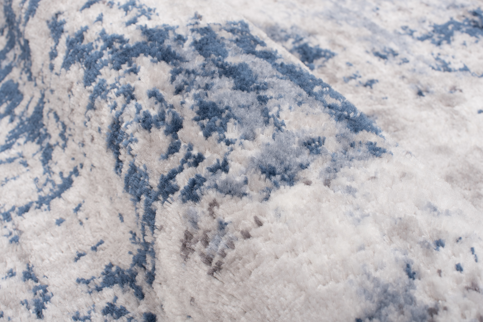 Alfombra Sky Gris Azul Abstracto Moteado