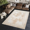 Alfombra Ares Beige Borde Abstracto