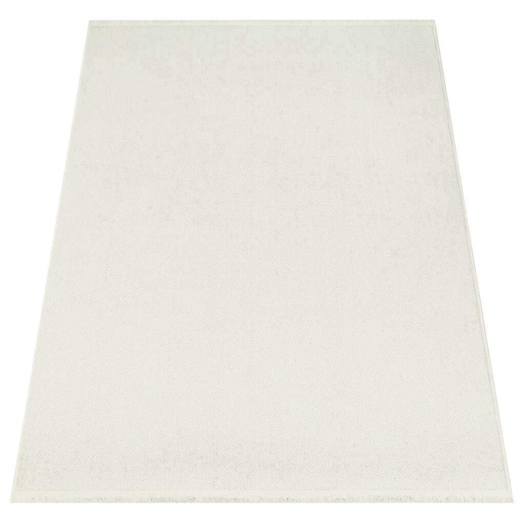 Alfombra Agra Crema Moderno con Flecos