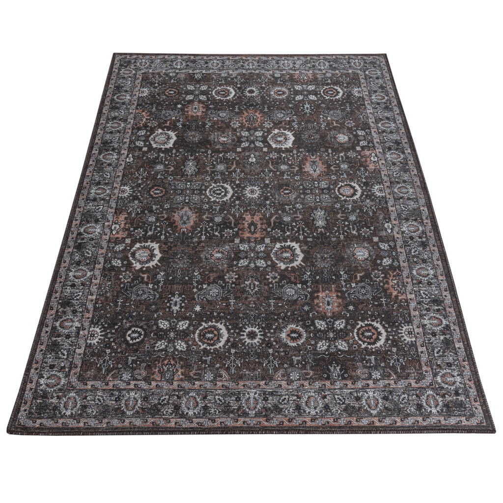 Alfombra Ritz Marrón Negro Ornamental