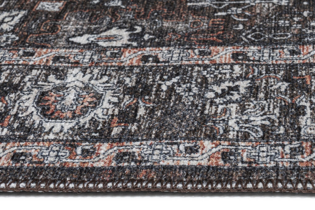Alfombra Ritz Marrón Negro Ornamental