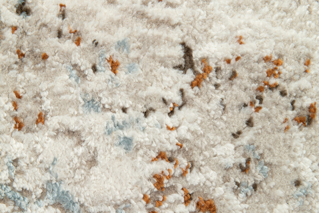Alfombra Retro Gris Azul Cobre Mosaico Vintage