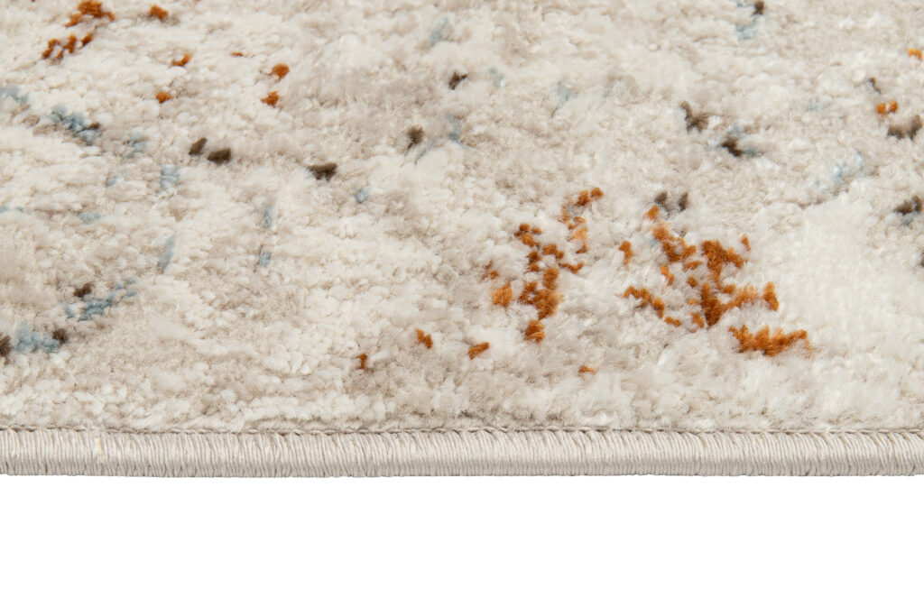 Alfombra Retro Gris Azul Cobre Mosaico Vintage