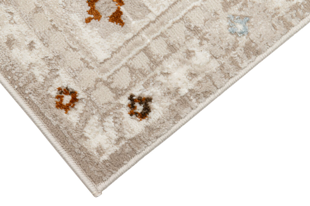 Alfombra Retro Gris Cobre Ornamental Vintage