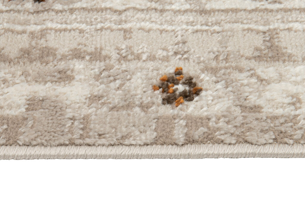 Alfombra Retro Gris Cobre Ornamental Vintage